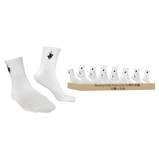 BEVERLY HILLS POLO CLUB 比佛利保羅 男款 經典素色刺繡襪10雙入