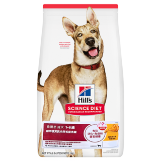 Hill's 希爾思 1~6歲成犬 狗糧, 雞肉 + 大麥特調食譜, 3000g, 1袋