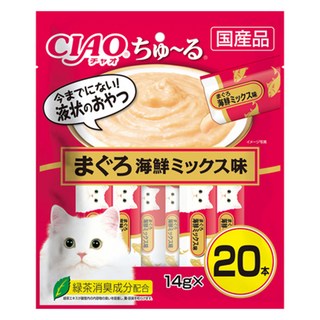 INABA CIAO 啾嚕 肉泥, 1包, 280g, 鮪魚+海鮮綜合