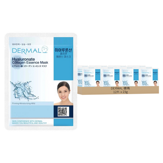 DERMAL 德瑪 玻尿酸高保濕面膜, 1入, 12片