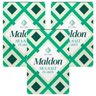 Maldon 馬爾頓 天然海鹽 125g - 英國皇室御用 名廚Jamie Oliver推薦, 3盒
