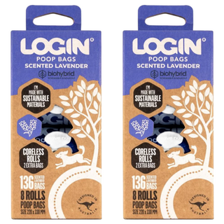 LOGIN 洛格 犬用環保可推肥拾便袋, 紫色, 136張, 2盒