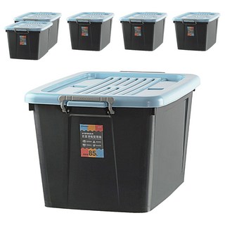 KEYWAY 聯府 百富滑輪整理箱 85L, 藍色, 5個