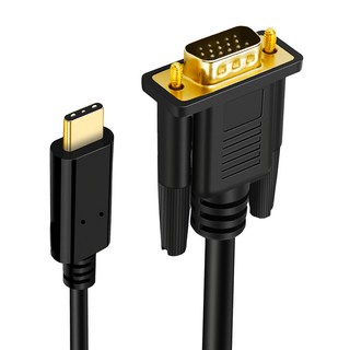 Neon 台灣霓虹 Type-C 轉 VGA 轉接線 1080P 高清 鍍金接頭 約1.8米長, ECV1, 1個