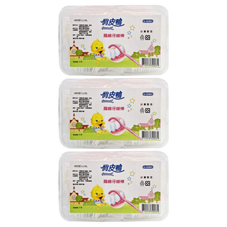 Q Pi DUCK 俏皮鴨 扁線牙線棒, 400支, 3盒