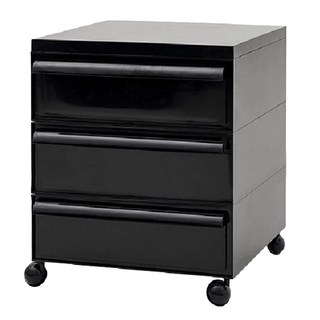 KUIBAO 快豹生活 Kiaden凱登中古堆疊移動收納櫃 三層, 黑色