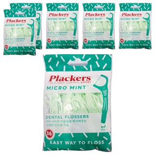Plackers 派樂絲 Micro 牙線棒, 8cm, 36支, 6包