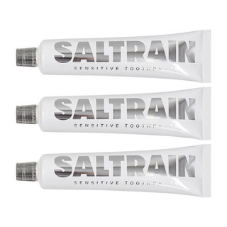 SALTRAIN 全效抗敏灰鹽牙膏 銀色 敏感護理 抗牙菌斑, 100g, 3盒