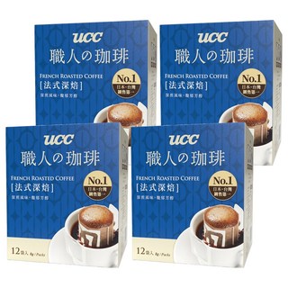 ucc 職人的珈琲 法式深焙濾掛式咖啡, 8g, 12包, 4盒