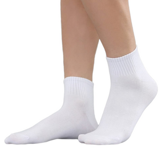 Soxweep 男性白色短筒襪 12雙組