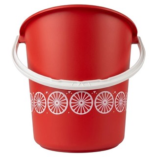 CHUANG YING 創贏 印花水桶, 紅色 + 白色, 特大, 1個