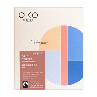 OKO 生態綠 濾泡式咖啡掛耳包 濃醇 10g, 7包, 1盒