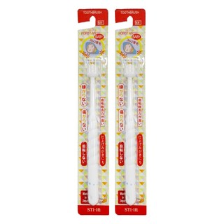 STB Higuchi 360度牙刷 專利360度刷頭設計 0.09mm超細微刷毛, 顏色隨機, 1入, 2支, 0個月以上