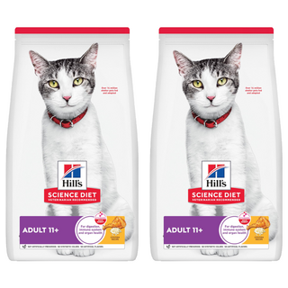 Hill's 希爾思 SCIENCE DIET 11歲以上成貓 特調食譜 乾糧, 雞肉, 1.58kg, 2袋