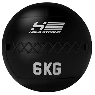 HOLD STRONG ELITE 系列 重量訓練藥球 高品質產品設計, 黑色, 6kg, 1顆