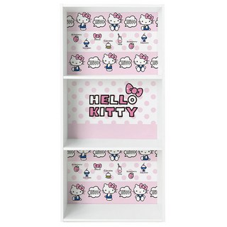 收納王妃 三麗鷗 三層木空櫃 粉點點凱蒂