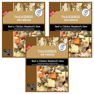 T.N.A. 悠遊 餐包, 原野牛雞燉時蔬, 150g, 3包
