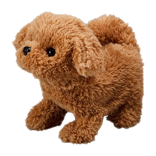 IWAYA 甜甜屋 電動玩具 貴賓狗 絨毛布, Brown, 1個, 13cm