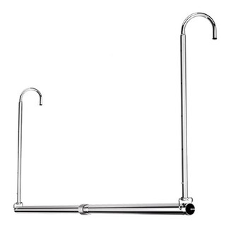 德利生活 可調節伸縮吊掛式曬衣桿 四檔調節, 吊掛式