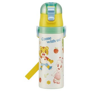 Skater 不鏽鋼超輕量水壺, 1個, 可愛巧虎島 米色 + 黃色, 470ml