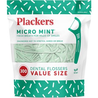 plackers 派樂絲 微薄荷牙線, 8cm, 300入, 1個
