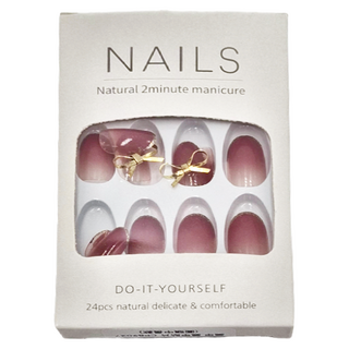 Paula's Nail 寶拉美甲 星月蝴蝶貓眼 美甲貼片 CP89027 美化指甲 圓頭中長款, 1盒