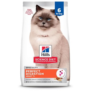 Hill's 希爾思 SCIENCE DIET 成貓7歲以上完美消化特調食譜, 雞肉+大麥+全燕麥, 3.5lb, 1袋