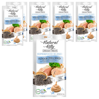 Natural Kitty 自然小貓 超級食物配方 營養肉泥, 鮪魚佐奇亞籽, 48g, 6包