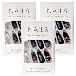 Paula's Nail 寶拉美甲 星月蝴蝶寶石美甲 美甲貼片, AP69148, 3盒