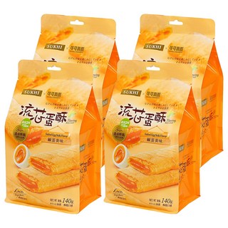 SUKHI 巧戀流芯蛋酥 鹹蛋黃味, 175g, 4袋