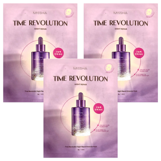 MISSHA Time Revolution 夜間修護安瓶面膜, 30g, 3張