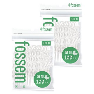 fossem 芙森 超細滑高拉力薄荷牙線棒, 100支, 2包, 20.5cm