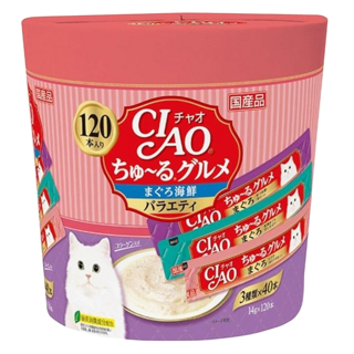 INABA CIAO 啾嚕 燒肉泥桶, 鮪魚海鮮綜合, 1.68kg, 1桶