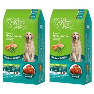 LCB 藍帶廚坊 健康挑嘴狗糧, 雞肉蔬果配方, 1.5kg, 2袋