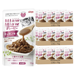 MIAWMIAW 妙喵濃厚主食軟包 3號, 鮭魚, 70g, 36包