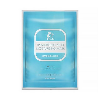 E.L.G 依洛嘉 玻尿酸保濕水嫩面膜 25g/片 含光滑金虎尾果 德國洋甘菊 N.M.F天然保濕因子, 10片, 1盒