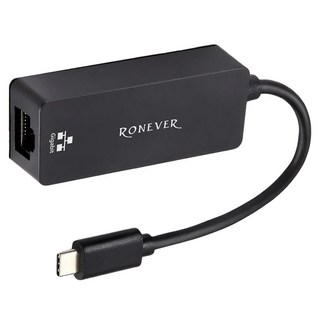 RONEVER 3.1 TYPE-C to RJ45千兆網路卡 70 x 25 x 16mm 線長143mm 23g, PC028, 1盒