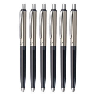 O.B. 歐布德 0.5mm自動中性筆 日本原裝進口 特殊顏料墨水, 黑色, 6支