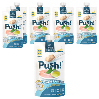 台灣 Push 全齡貓 機能噗滋包, 雞肉雞湯, 110g, 6包