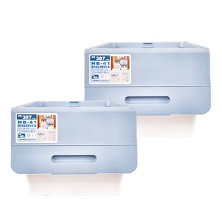 KEYWAY 聯府 村田直取式整理箱 40L, 藍色, 2個