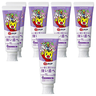 SUNSTAR 三詩達 巧虎兒童牙膏 清淡水果香味 潔淨牙齒 維護口腔健康 保持口氣清新, 70g, 6條