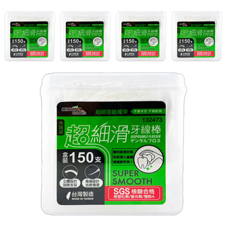 minono 米諾諾 超細滑牙線棒盒裝, 7.8cm, 150支, 5盒