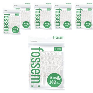 fossem 芙森 超細滑高拉力薄荷牙線棒, 100支, 6包, 20.5cm