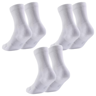 Wild Peak 野峰 功能運動中筒襪 3雙入, 白色, 1組