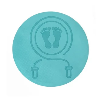 德利生活 靜音降噪跳繩墊 圓形 60 x 60 x 1cm 藍色, 1個