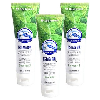 台塑生醫 Dr's Formula 固齒健 天然護潔牙膏 清爽薄荷, 110g, 3條