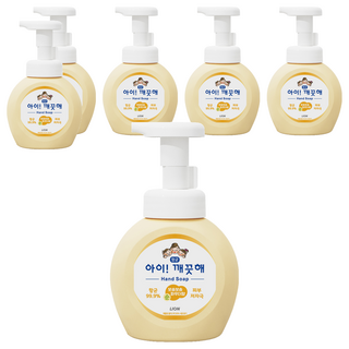 아이깨끗해 핸드워시 순 보송보송 파우더향, 250ml, 6개