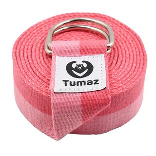 Tumaz 月熊 瑜珈伸展帶 堅固耐用 環保材質 細緻加工, 溫婉雙紅, 1條