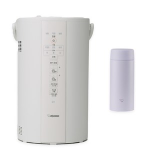 조지루시 가열식 가습기 4L + 스크류 텀블러 세트, 화이트(가습기), 아이시 퍼플(텀블러), EE-DVH35K(가습기), SU-AA36(텀블러)