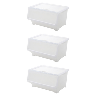 KEYWAY 聯府 里德雙開直取式整理箱 50L 1843g, Transparent, 3個